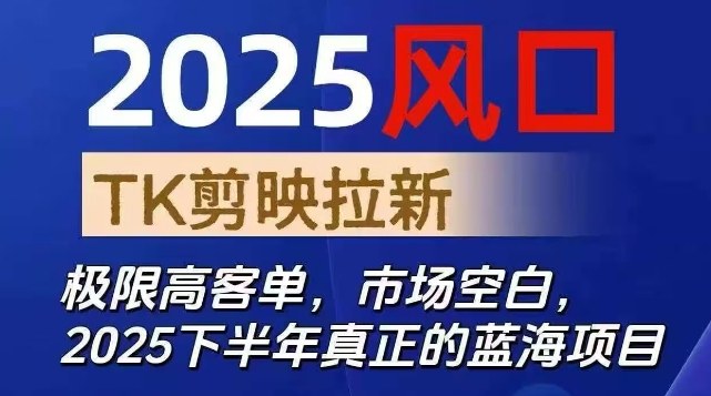 2025风口TK剪映capcut拉新项目,极限高客单,市场空白,2025下半年真正的蓝海项目_菜菜笔记