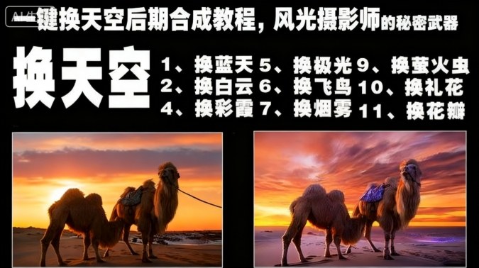 一键换天空后期合成教程，风光摄影师的秘密武器_菜菜笔记