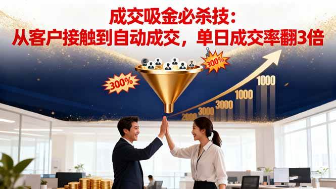 （16432期）吸金成交营销必杀技：从客户接触到自动成交，单日成交率翻3倍_菜菜笔记