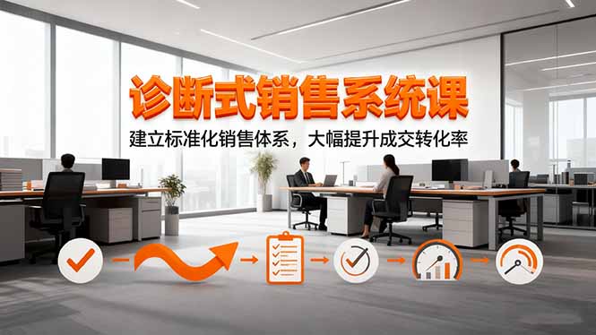 诊断式销售系统课，建立标准化销售体系，大幅提升成交转化率_菜菜笔记