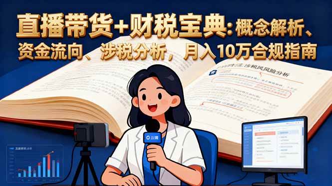 （16444期）直播带货+财税宝典：概念解析、资金流向、涉税分析，月入10万合规指南_菜菜笔记