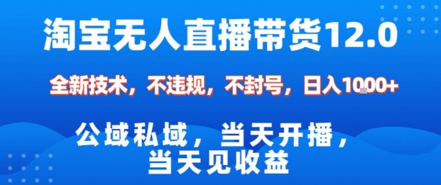 淘宝无人直播12.0，公域私域技术，不封号，不违规布局双十一流量风口，日入1k（独家技术）【揭秘】_菜菜笔记