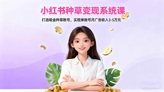 （16468期）小红书种草变现系统课：打造吸金种草账号，实现单账号月广告收入3-5万元_菜菜笔记