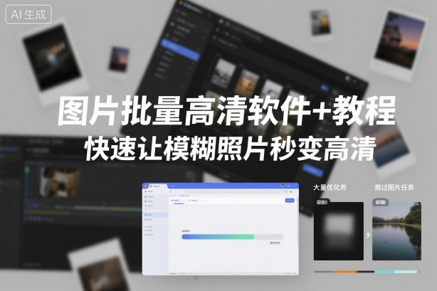 图片批量高清软件+教程，快速让模糊照片秒变高清_菜菜笔记
