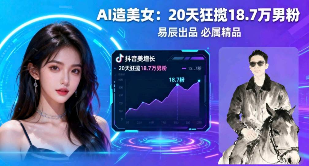 副业拆解：手把手教学用AI制作“氛围感”美女动图，在抖音引流男粉就这么简单_菜菜笔记