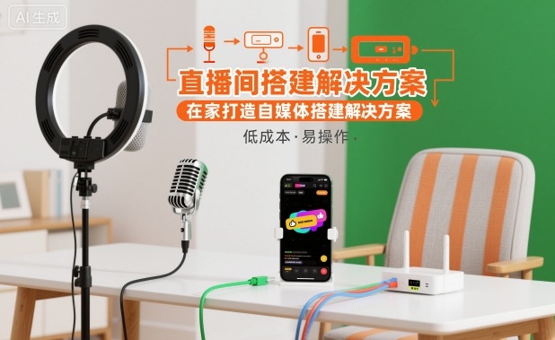 直播间搭建解决方案，在家打造自媒体搭建解决方案_菜菜笔记