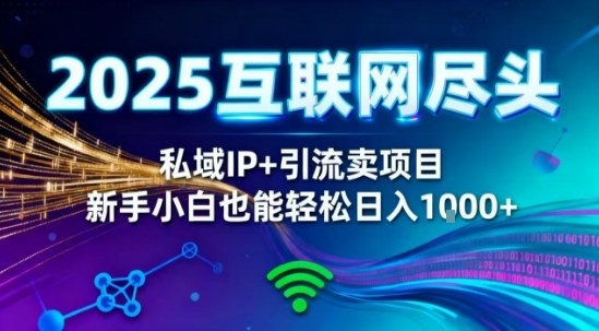 2025网创尽头王炸项目！私域IP+精准引流，新手小白在家躺賺日入1k，零经验也能上手【揭秘】_菜菜笔记