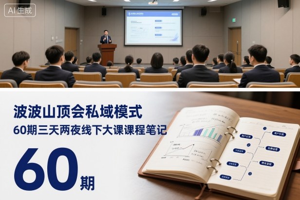 波波山顶会私域模式60期三天两夜线下大课课程笔记（文档）_菜菜笔记