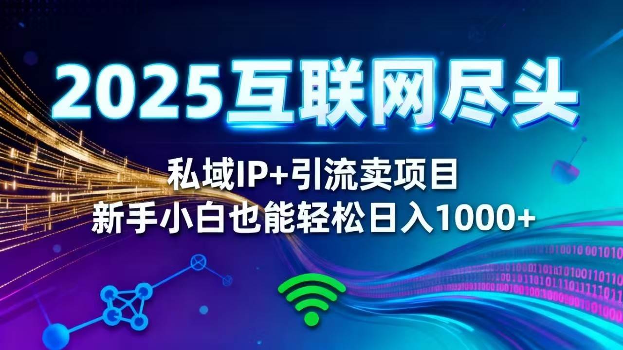 （16485期）2025网创尽头王炸项目！私域 IP + 精准引流，新手小白在家躺赚日入 1000+_菜菜笔记