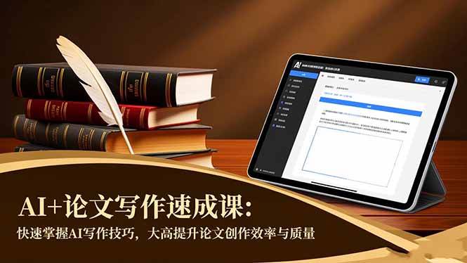 （16568期）AI+论文写作速成课：快速掌握AI写作技巧，大幅提升论文创作效率与质量_菜菜笔记