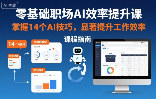 零基础职场AI效率提升课，掌握14个AI技巧，显著提升工作效率_菜菜笔记