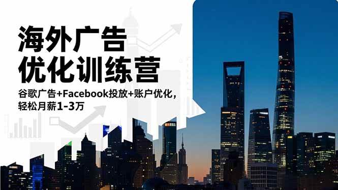 （16609期）海外广告优化训练营：谷歌广告+Facebook投放+账户优化，轻松月薪1-3万_菜菜笔记