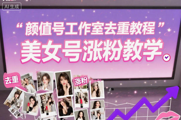 颜值号工作室去重教程，美女号涨粉教学_菜菜笔记