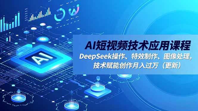 （16673期）AI短视频技术应用课程，DeepSeek操作、特效制作、图像处理，技术赋能创作月入过万（更新）_菜菜笔记