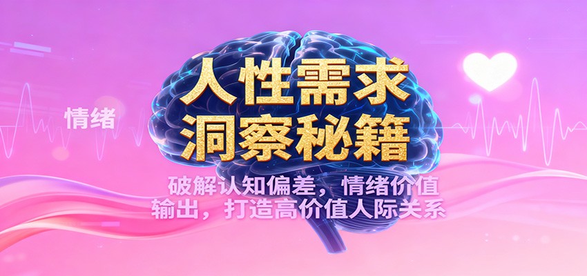人性需求洞察秘籍，破解认知偏差，情绪价值输出，打造高价值人际关系_菜菜笔记