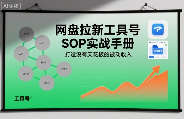 网盘拉新工具号SOP实战手册，打造没有天花板的被动收入_菜菜笔记
