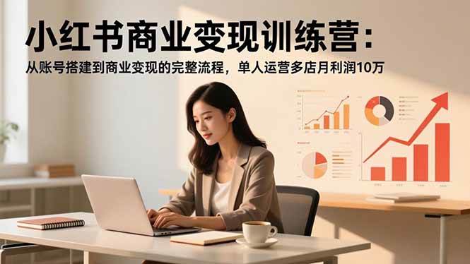 （16698期）小红书商业变现训练营：从账号搭建到商业变现的完整流程，单人运营多店月利润10万_菜菜笔记