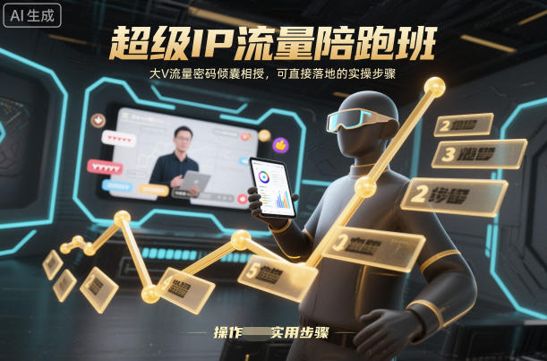 超级IP流量陪跑班，大V流量密码倾囊相授，可直接落地的实操步骤_菜菜笔记