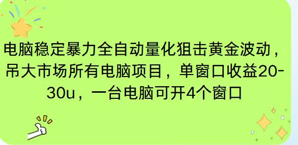 （16737期）电脑EA策略挂机项目单窗口收益20-30u，单电脑可挂5-10个窗口收益稳健4位数_菜菜笔记