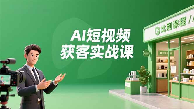 （16747期）AI短视频获客实战课，数字人创作、实体行业应用、精准引流，30天获取客源月入6万+_菜菜笔记