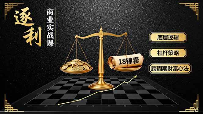 （16753期）《逐 利》商业实战课，底层逻辑、杠杆策略、18锦囊，跨周期财富心法（更新）_菜菜笔记
