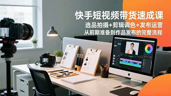 （16752期）快手短视频带货速成课，选品拍摄+剪辑调色+发布运营，从前期准备到作品发布的完整流程_菜菜笔记