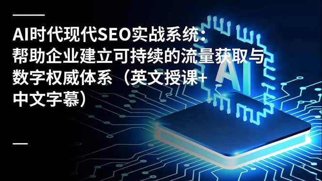 （16760期）AI时代现代SEO实战系统：帮助企业建立可持续的流量获取与数字权威体系（英文授课+中文字幕）_菜菜笔记