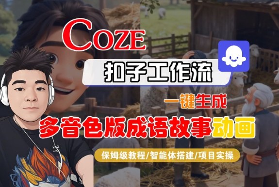 Coze扣子智能体工作流一键生成“多音色版成语故事“动画，全流程保姆级教学_菜菜笔记