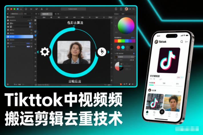 Tiktok中视频纯搬运剪辑去重技术，外来技术，自行测试_菜菜笔记