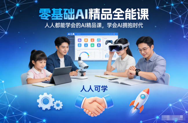 零基础AI精品全能课，人人都能学会的AI精品课，学会AI拥抱时代_菜菜笔记