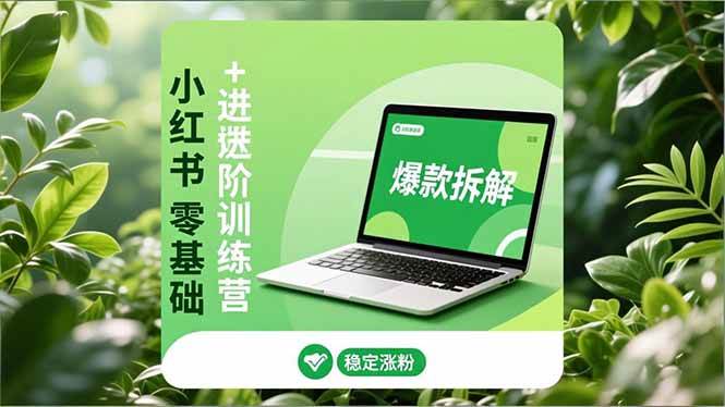 （16801期）小红书零基础+高阶训练营：安全养号、爆款拆解、长效运营，实现稳定涨粉与变现_菜菜笔记