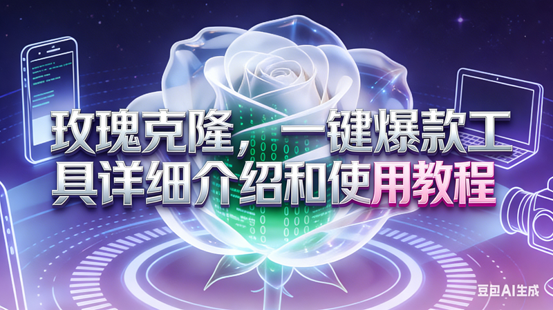 （16802期）玫瑰克隆工具，自媒体必备神器，一键爆款工具详细介绍和使用教程_菜菜笔记