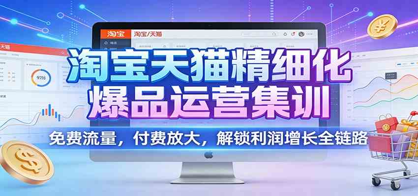 淘宝天猫精细化爆品运营集训：免费流量，付费放大，解锁利润增长全链路_菜菜笔记