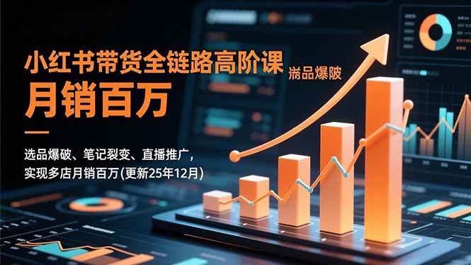 （16842期）小红书带货全链路高阶课，选品爆破、笔记裂变、直播推广，实现多店月销百万(更新25年12月)_菜菜笔记