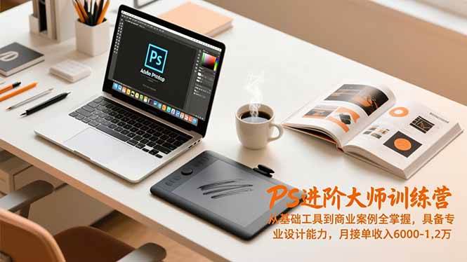 （16868期）PS进阶大师训练营，从基础工具到商业案例全掌握，具备专业设计能力，月接单收入6000-1.2万_菜菜笔记