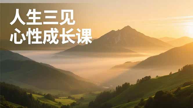 （16897期）人生三见心性成长课，见天地众生自己，搞透人性安顿身心，活出清晰自我，内在富足无价_菜菜笔记