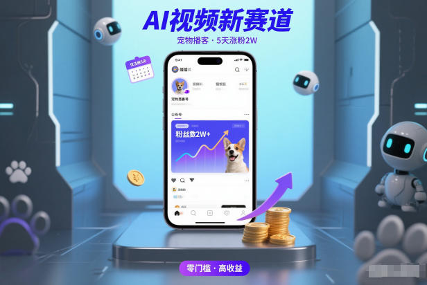 AI视频新赛道，宠物播客仅注册5天涨粉2W，收益非常可观_菜菜笔记