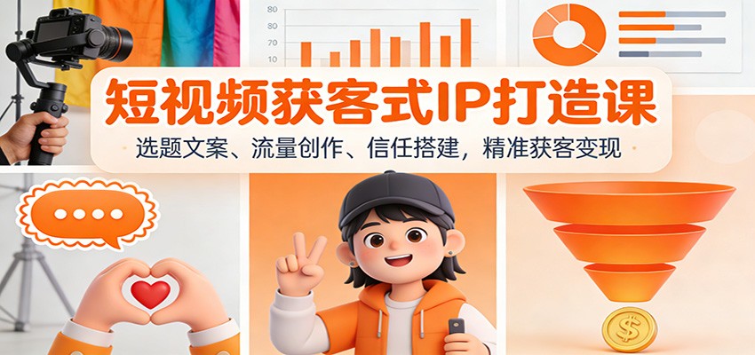 短视频获客式IP打造课：选题文案、流量创作、信任搭建，精准获客变现_菜菜笔记