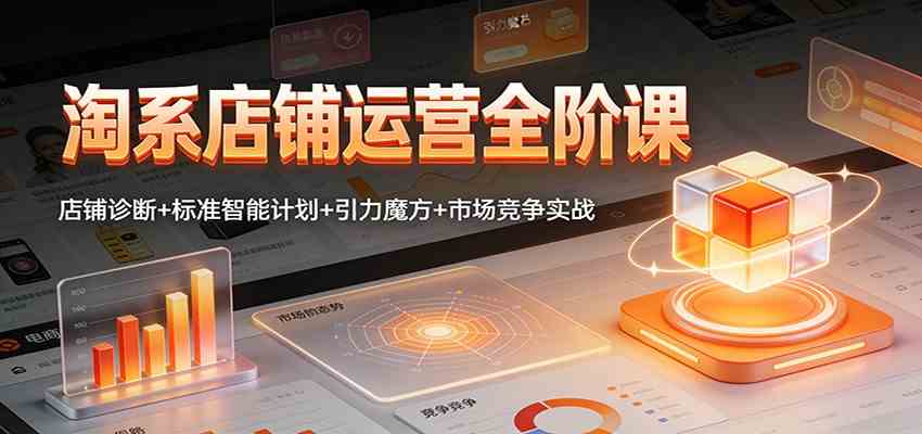 淘系店铺运营全阶课：店铺诊断+标准智能计划+引力魔方+市场竞争实战_菜菜笔记