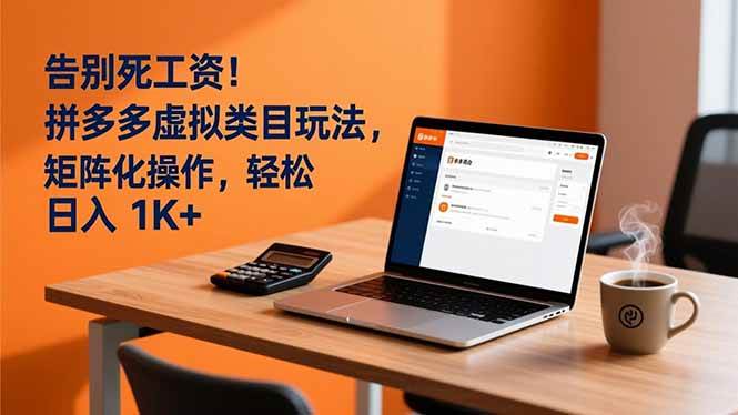 （16943期）告别死工资！拼多多虚拟类目玩法，矩阵化操作，轻松日入 1K+_菜菜笔记