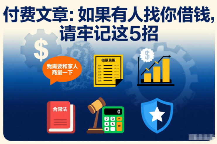 付费文章：如果有人找你借钱，请牢记这5招_菜菜笔记