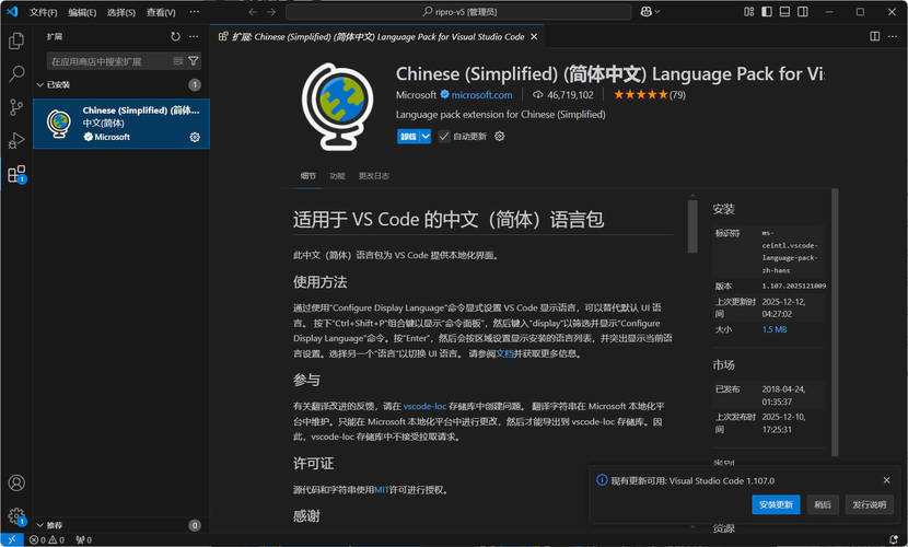 Visual Studio Code 1.107.18627中文绿色版_菜菜笔记