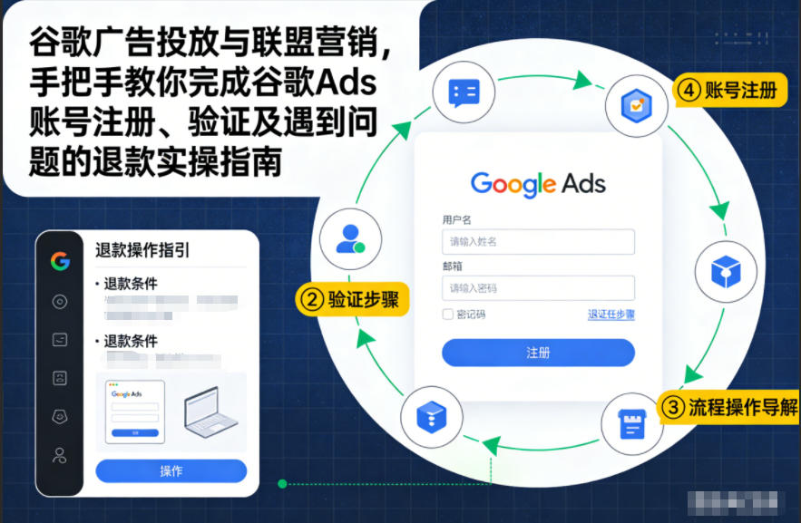 谷歌广告投放与联盟营销，手把手教你完成谷歌Ads账号注册、验证及遇到问题的退款实操指南_菜菜笔记
