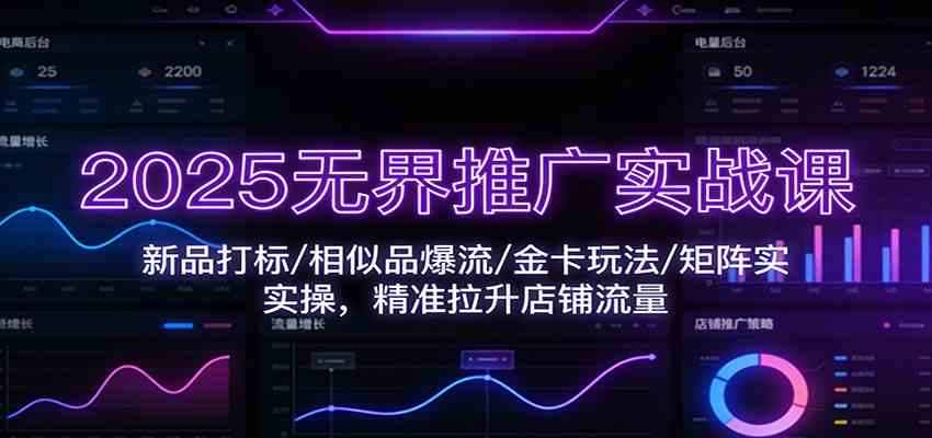 2025无界推广实战课：新品打标/相似品爆流/金卡玩法/矩阵实操，精准拉升店铺流量_菜菜笔记