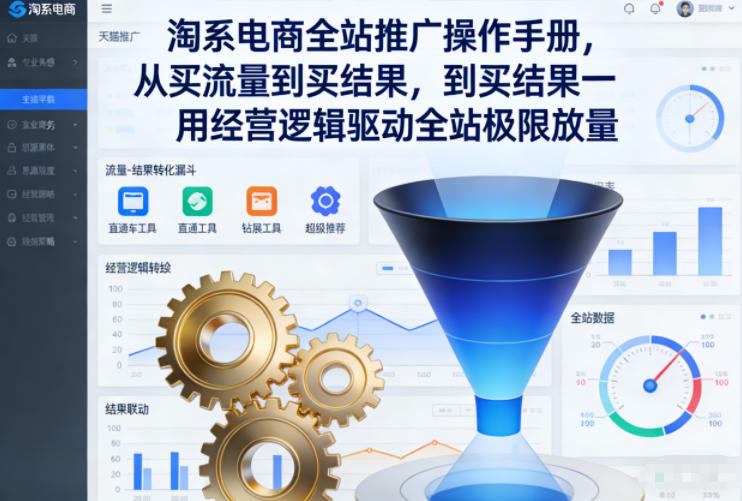 淘系电商全站推广操作手册，从买流量到买结果一用经营逻辑驱动全站极限放量_菜菜笔记