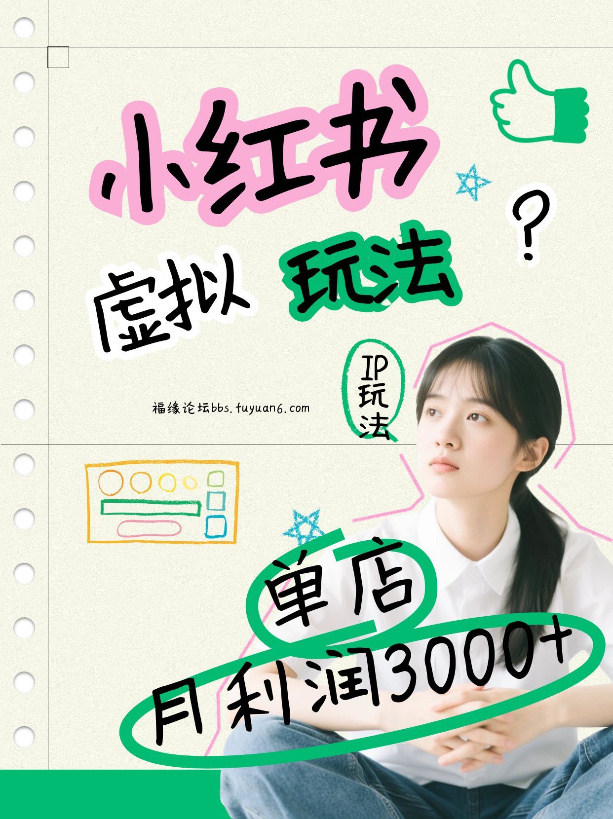 小红书虚拟玩法（铺货流和单品玩法），单店月利润3000+，IP打法+原创商品（0违规）_菜菜笔记
