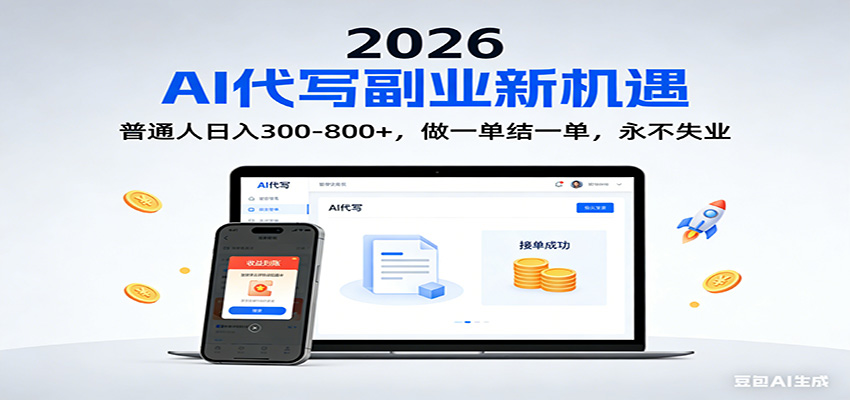 2026 副业首选！AI 代写日入 300-800，普通人0门槛，做一单结一单！_菜菜笔记