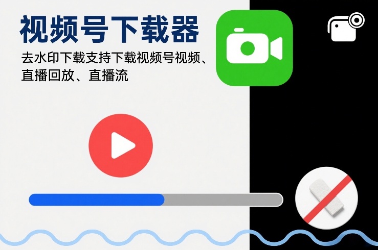 视频号下载器，去水印下载，支持下载视频号视频、直播回放、直播流_菜菜笔记