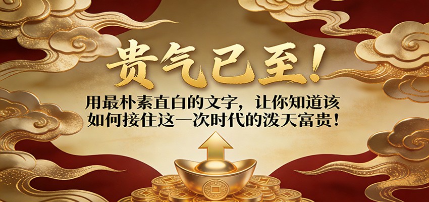 付费文章：贵气已至！用最朴素直白的文字，让你知道该如何接住这一次时代的泼天富贵！_菜菜笔记