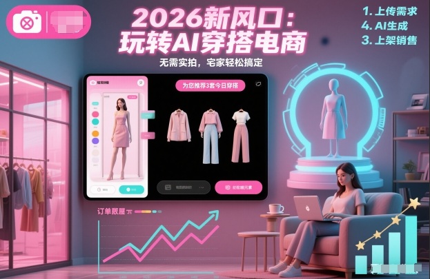 2026新风口：玩转AI穿搭电商，无需实拍，宅家轻松搞定_菜菜笔记